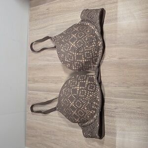 Victorias Secret Brown Lace Pushup Racerback Padded Bra 34B
